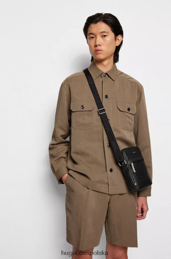 Hugo Boss Torba reporterska Byron 50472928 czarna czarny R0X0H6480