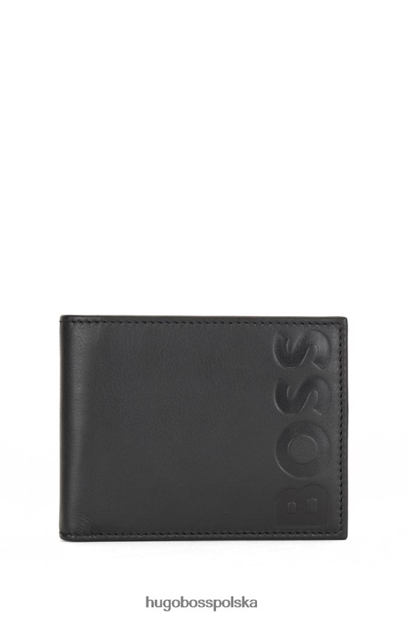 Hugo Boss portfel na karty duży 50470784 czarny czarny R0X0H6537