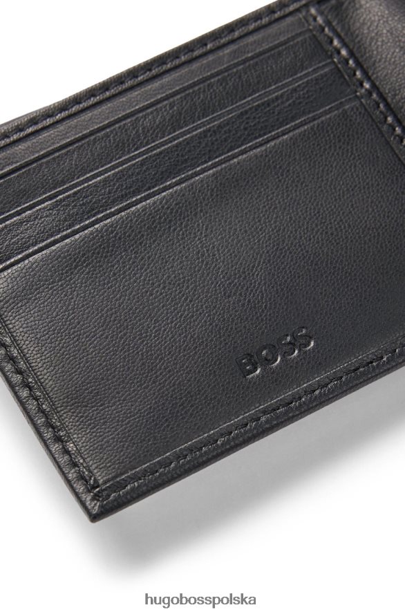 Hugo Boss portfel na karty duży 50470784 czarny czarny R0X0H6537