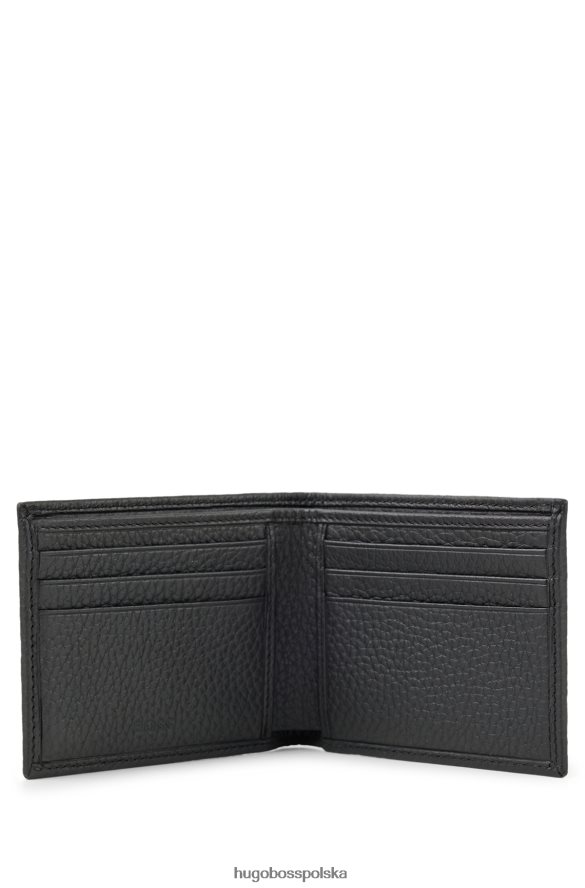 Hugo Boss portfel ze skóry licowej z polerowanym logo w kolorze czarnym hugo czarny R0X0H65259
