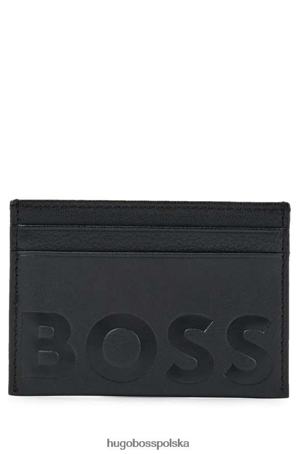 Hugo Boss posiadacz karty duży 50470809 czarny czarny R0X0H6539