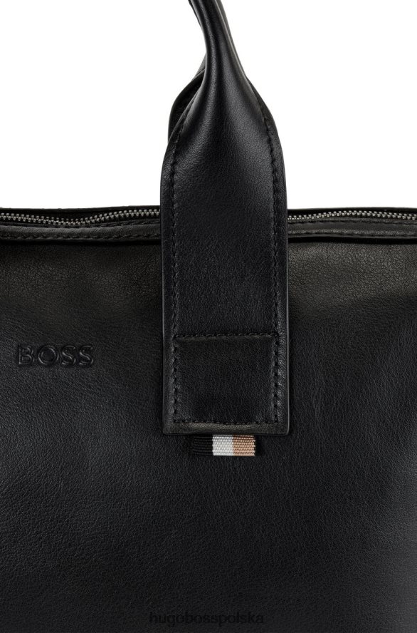 Hugo Boss teczka na dokumenty city lux 50470915 czarna czarny R0X0H6535