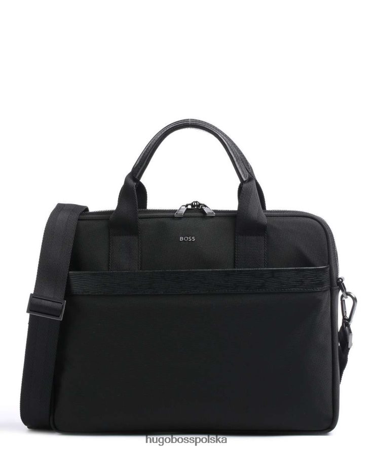 Hugo Boss teczka na dokumenty pierwsza klasa 50470949 czarna czarny R0X0H6536
