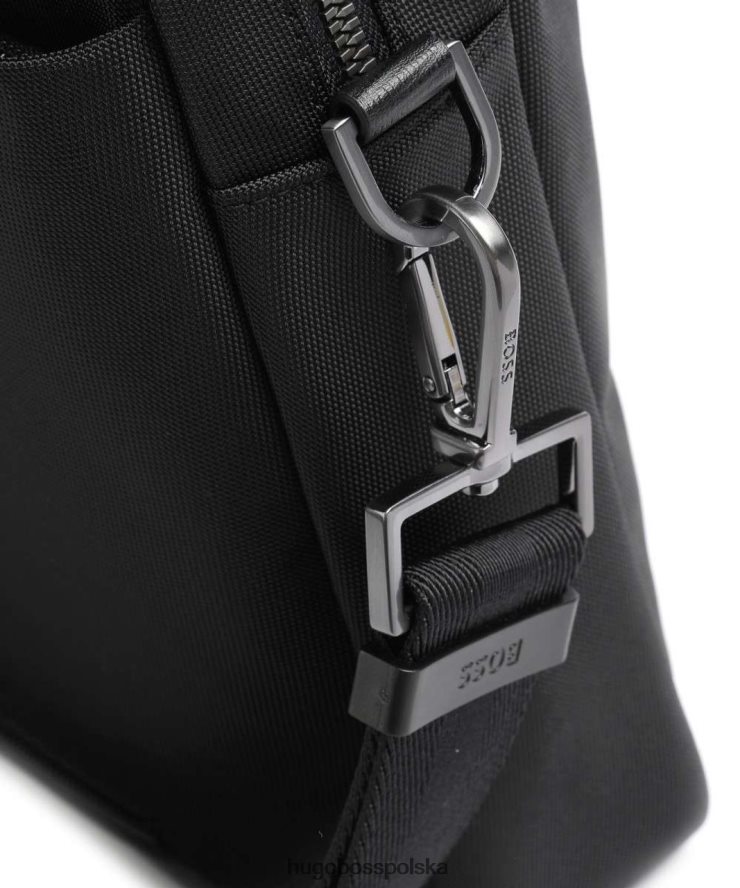 Hugo Boss teczka na dokumenty pierwsza klasa 50470949 czarna czarny R0X0H6536