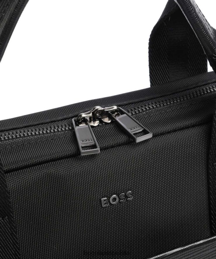 Hugo Boss teczka na dokumenty pierwsza klasa 50470949 czarna czarny R0X0H6536