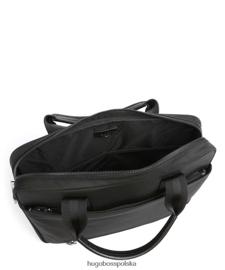 Hugo Boss teczka na dokumenty pierwsza klasa 50470949 czarna czarny R0X0H6536