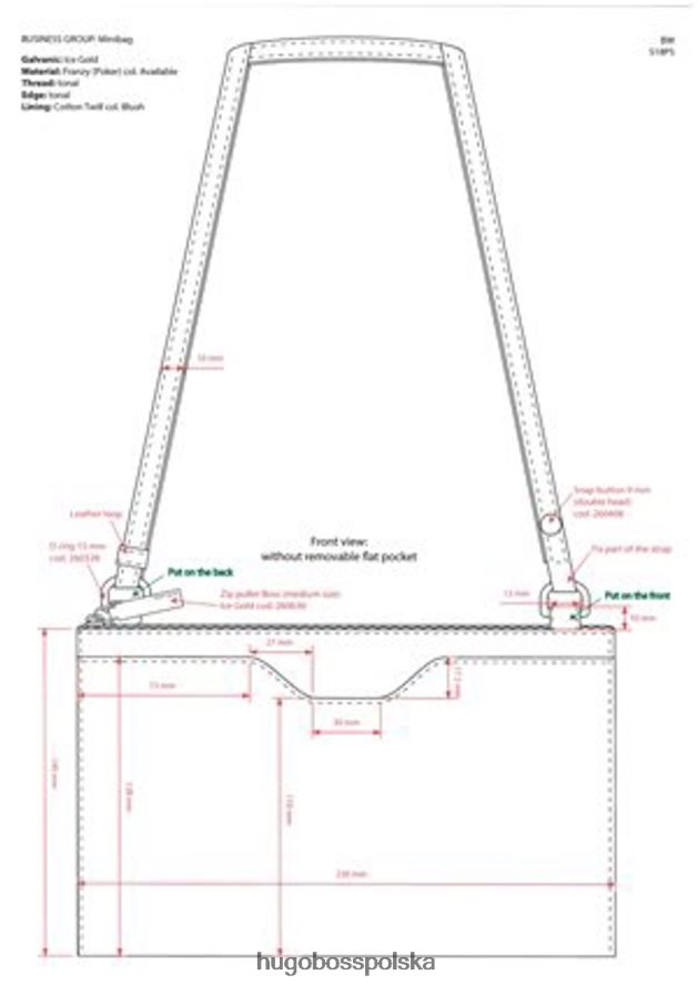 Hugo Boss torba - Taylor Mini - 50402778 granatowa granatowy/czarny R0X0H6870