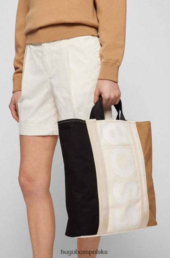 Hugo Boss torba deva tote 50471931 jasnobeżowy jasny beż R0X0H6835