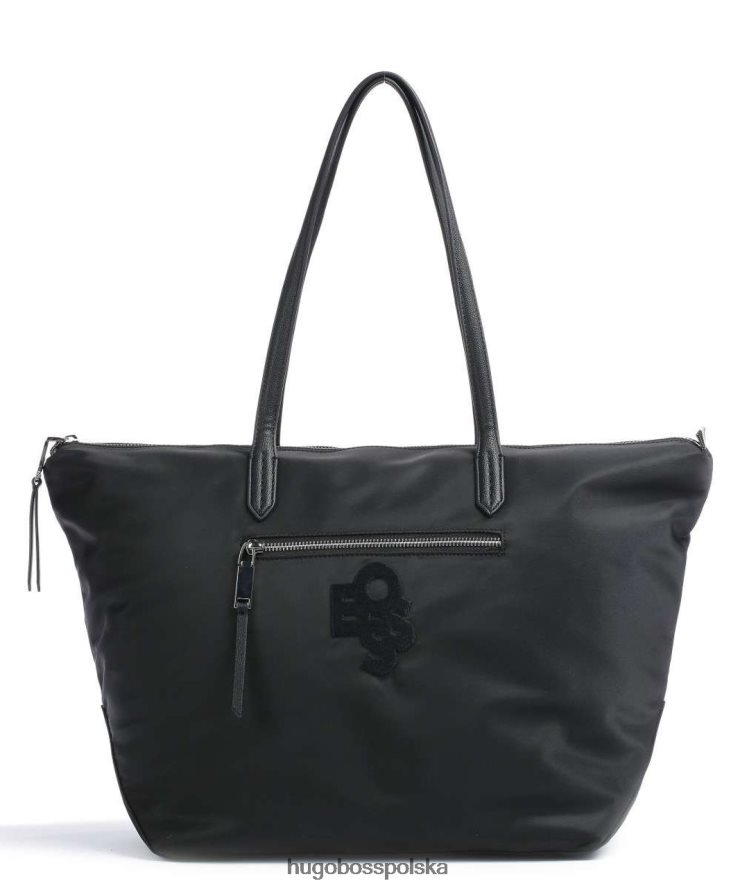 Hugo Boss torba materiałowa blair 50478054 czarna czarny/beżowy R0X0H6829