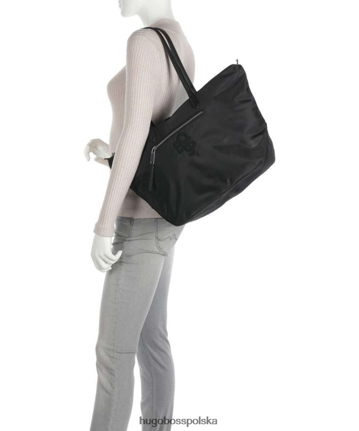 Hugo Boss torba materiałowa blair 50478054 czarna czarny/beżowy R0X0H6829