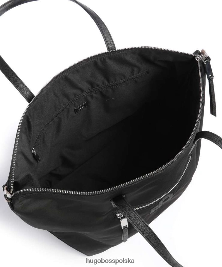 Hugo Boss torba materiałowa blair 50478054 czarna czarny/beżowy R0X0H6829