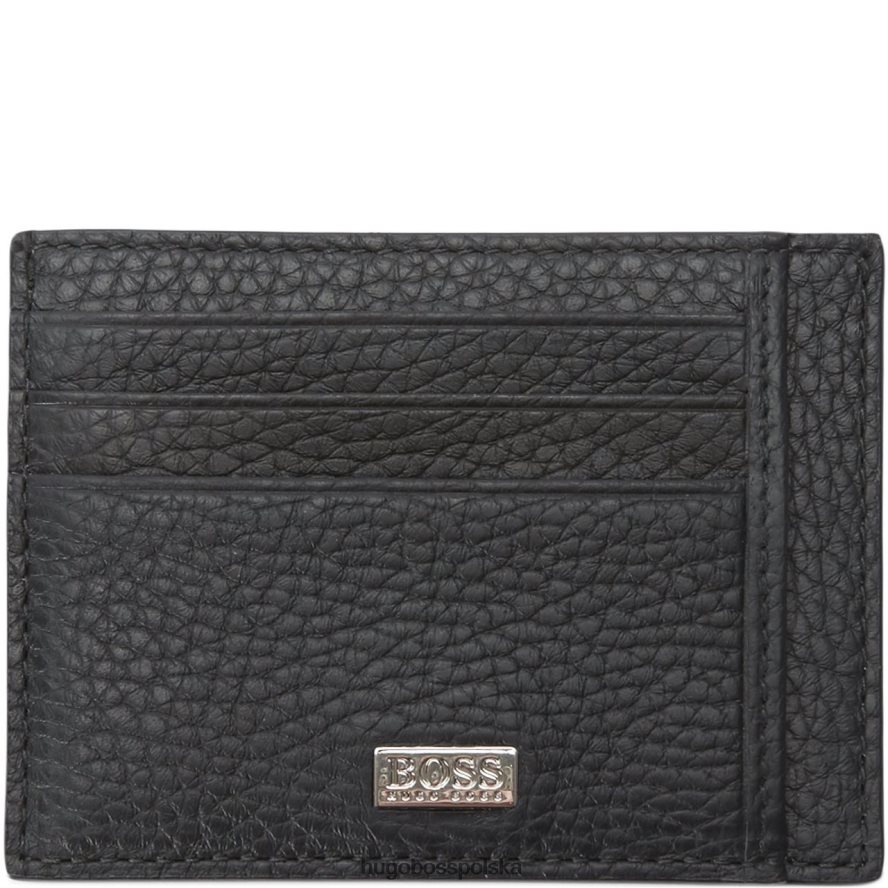 Hugo Boss uchwyt na kartę crosstown - 50441034 czarny czarny brązowy R0X0H6599