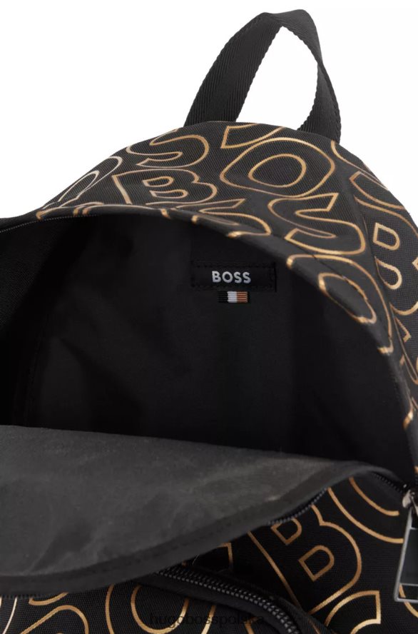 Hugo Boss zaczep do plecaka 50475565 czarny czarny R0X0H6485