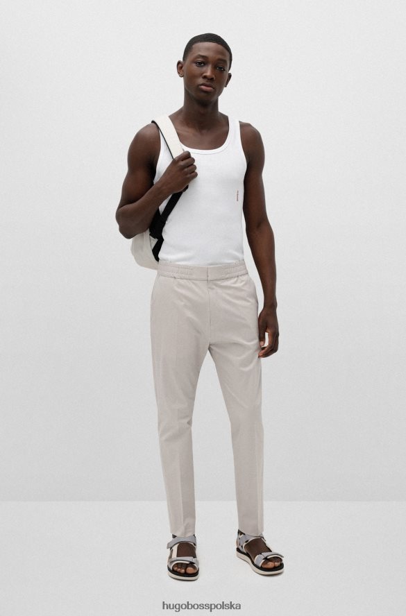 Hugo Boss Plecak hugo z nylonu pochodzącego z recyklingu z białą etykietą z czerwonym logo biały R0X0H65627