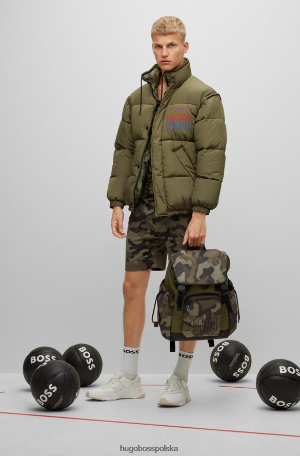 Hugo Boss wzorzysty plecak w kamuflażowym kolorze ze wspólnym brandingiem hugo wzorzyste R0X0H65590