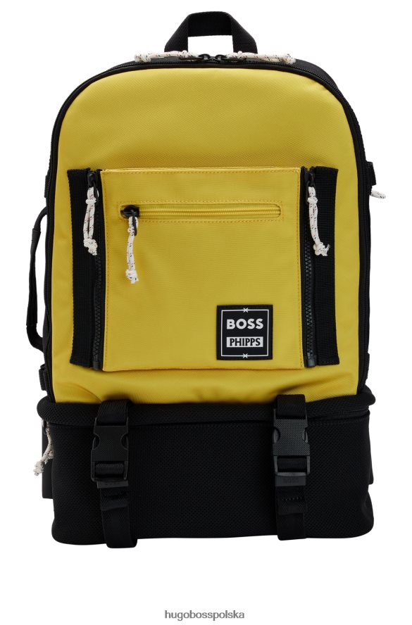 Hugo Boss x Plecak phipps wykonany z materiału pochodzącego z recyklingu żółty R0X0H65587
