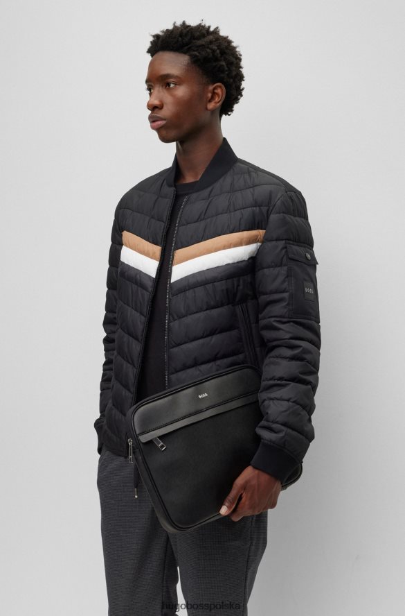 Hugo Boss strukturyzowane etui na portfel z logo i napisem hugo w kolorze czarnym czarny R0X0H65448
