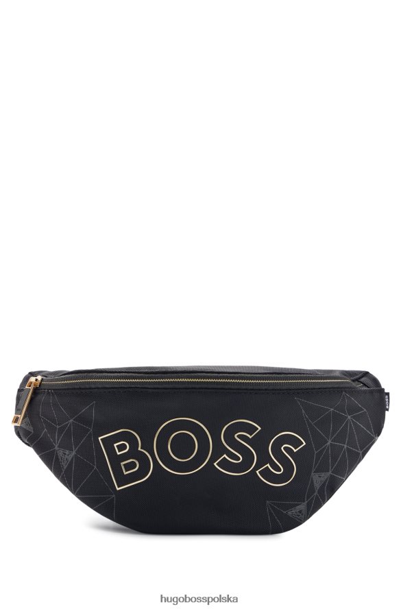 Hugo Boss Torba na pasek z nylonu pochodzącego z recyklingu, z obrysowym logo, czarna hugo czarny R0X0H65371