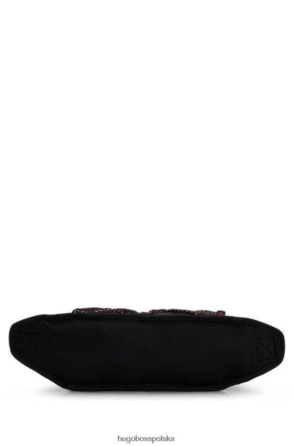 Hugo Boss x torba na pasek w kolorze khaby, wykonana z materiału pochodzącego z recyklingu czarny R0X0H65776