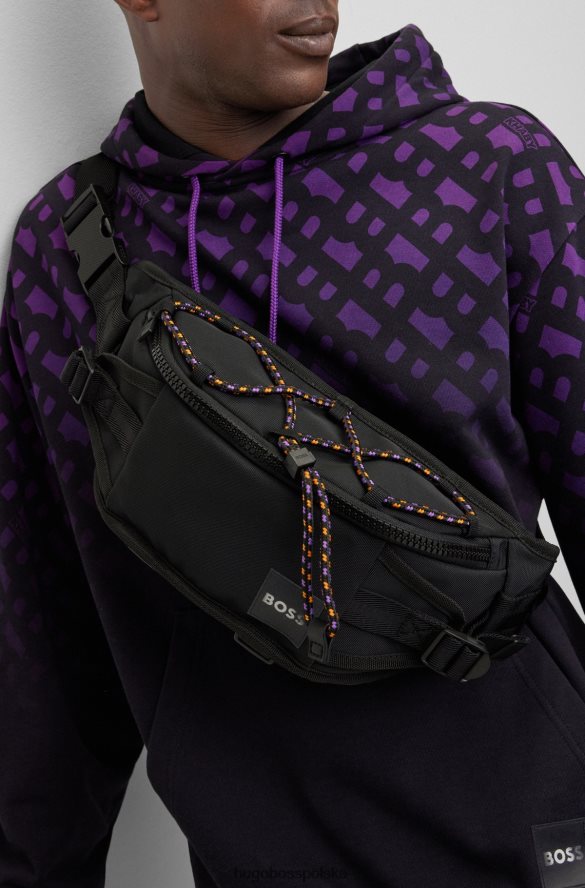 Hugo Boss x torba na pasek w kolorze khaby, wykonana z materiału pochodzącego z recyklingu czarny R0X0H65776