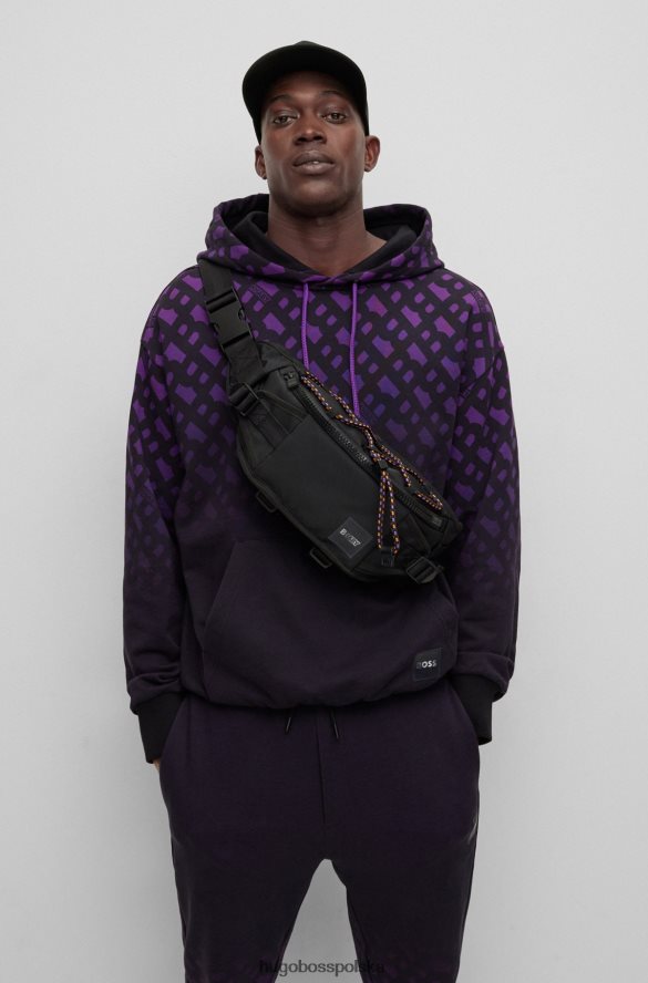 Hugo Boss x torba na pasek w kolorze khaby, wykonana z materiału pochodzącego z recyklingu czarny R0X0H65776