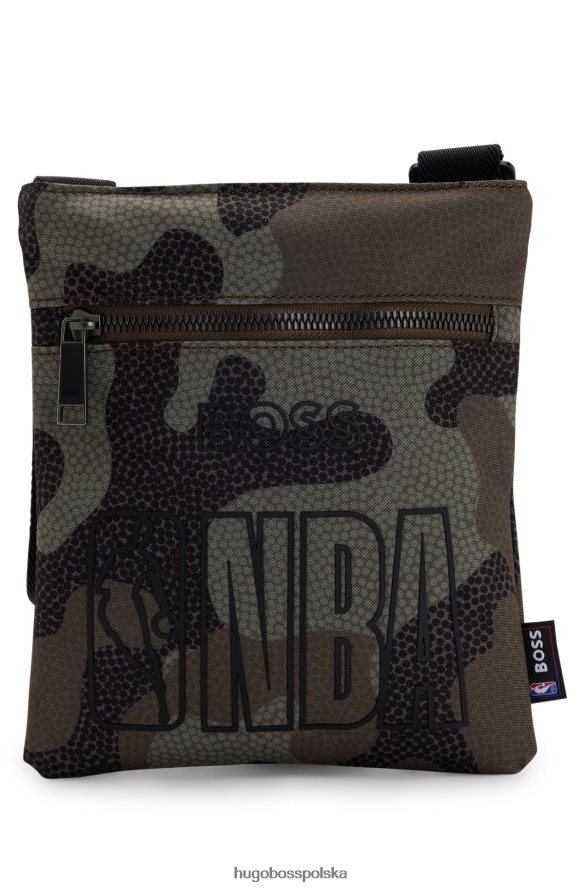 Hugo Boss & NBA Torba kopertowa z materiału pochodzącego z recyklingu wzorzyste R0X0H65376