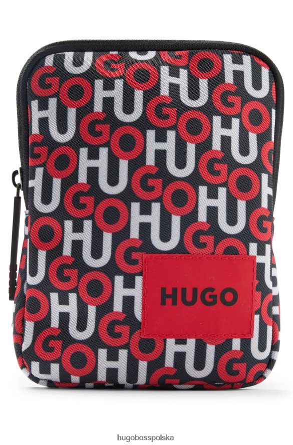 Hugo Boss Torba reporterska Hugo z motywem logo i strukturalnym wzorem z nylonu wzorzyste R0X0H65723