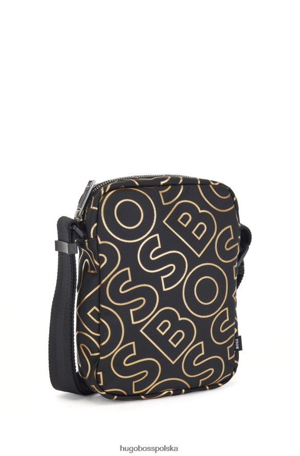 Hugo Boss Torba reporterska z nadrukiem logo, wykonana z materiału pochodzącego z recyklingu, Hugo w kolorze czarnym czarny R0X0H65504