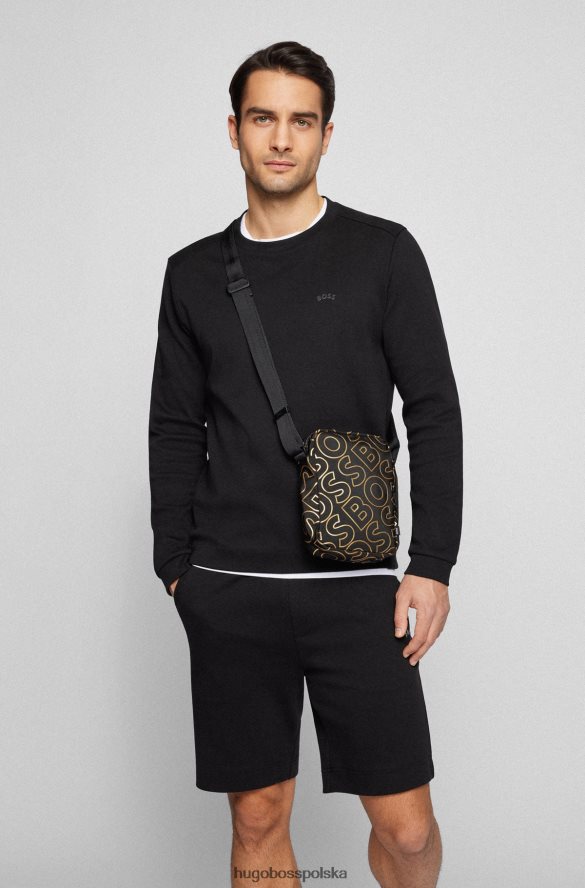 Hugo Boss Torba reporterska z nadrukiem logo, wykonana z materiału pochodzącego z recyklingu, Hugo w kolorze czarnym czarny R0X0H65504