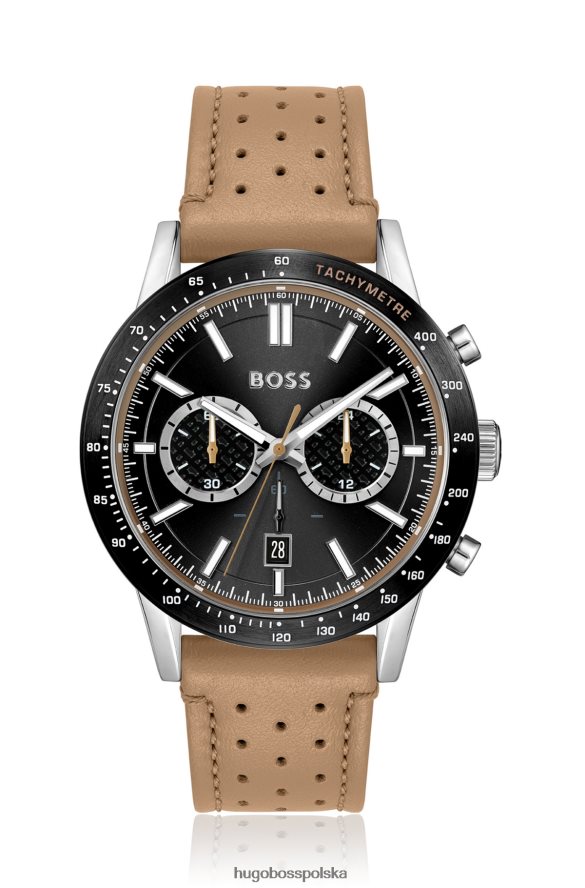 Hugo Boss Hugo Assorted chronograf w prepakurze z perforowanym skórzanym paskiem różne opakowania wstępne R0X0H65285