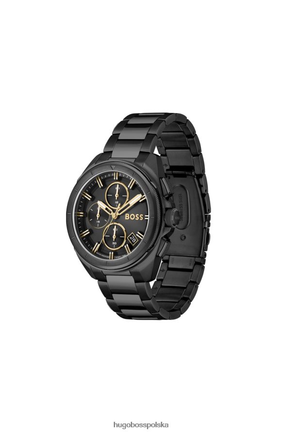 Hugo Boss Hugo Assorted – czarny, platerowany chronograf z akcentami w kolorze złotym różne opakowania wstępne R0X0H65203