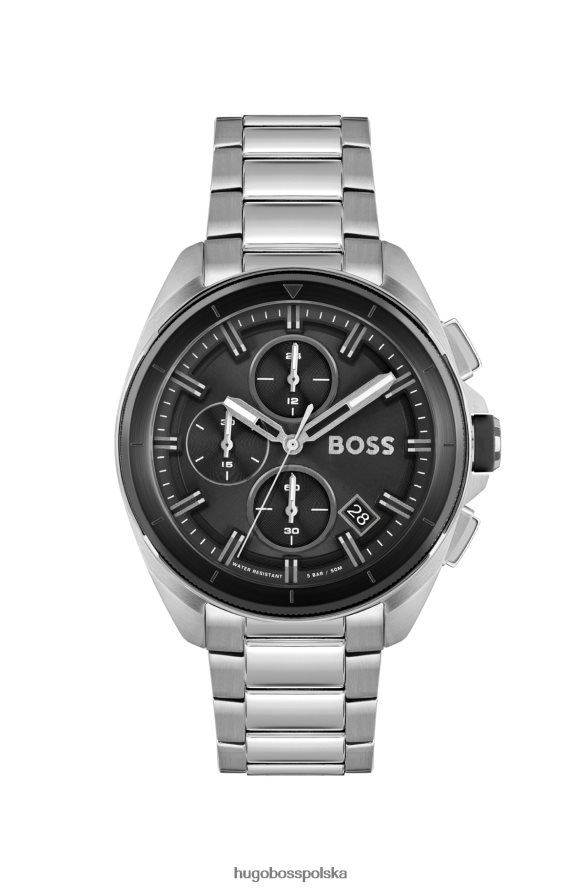Hugo Boss Hugo, zestaw chronografów z czarną tarczą i bransoletą z ogniwami różne opakowania wstępne R0X0H65134