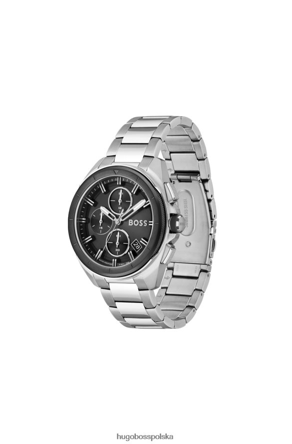 Hugo Boss Hugo, zestaw chronografów z czarną tarczą i bransoletą z ogniwami różne opakowania wstępne R0X0H65134