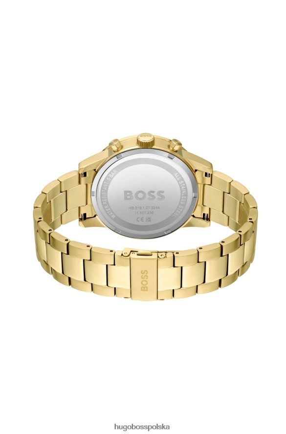 Hugo Boss Zegarek chronografowy Hugo w złotym kolorze z zieloną tarczą, w zestawie w zestawie różne opakowania wstępne R0X0H65385