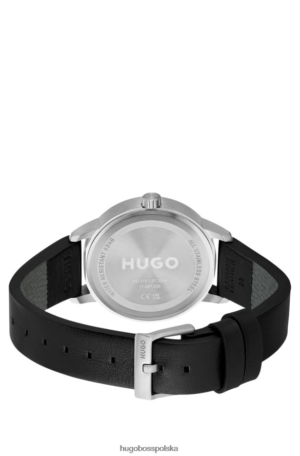 Hugo Boss Zegarek hugo ze skórzanym paskiem i różnymi logo, w zestawie w zestawie różne opakowania wstępne R0X0H65264