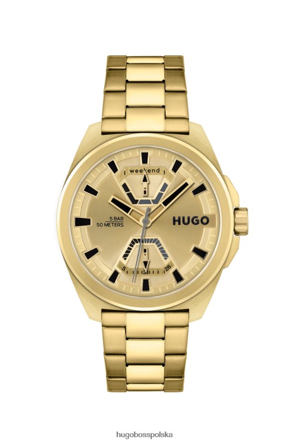 Hugo Boss Zegarek ze złotym efektem i bransoletą z ogniwami Hugo Gold złoto R0X0H65283