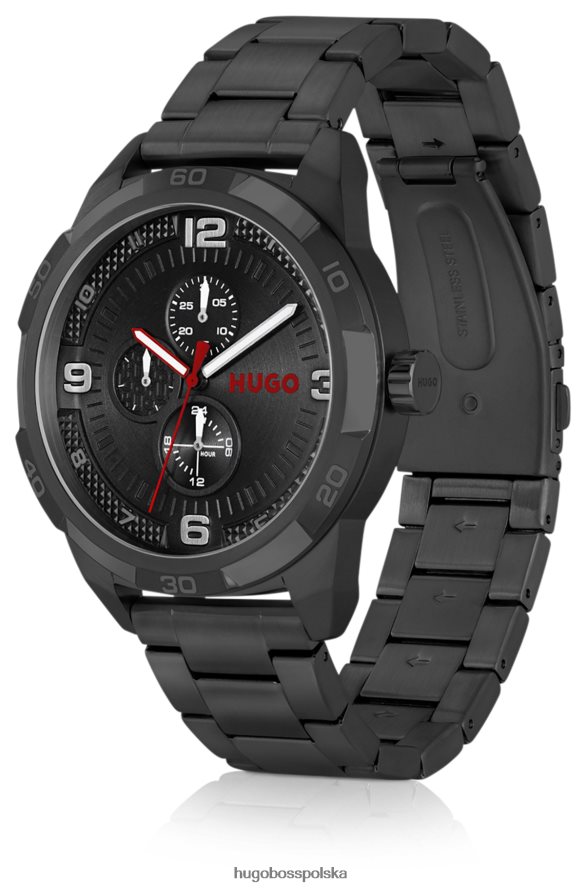 Hugo Boss różne zestawy zegarków hugo w kolorze czarnym z bransoletą z ogniwami różne opakowania wstępne R0X0H65202