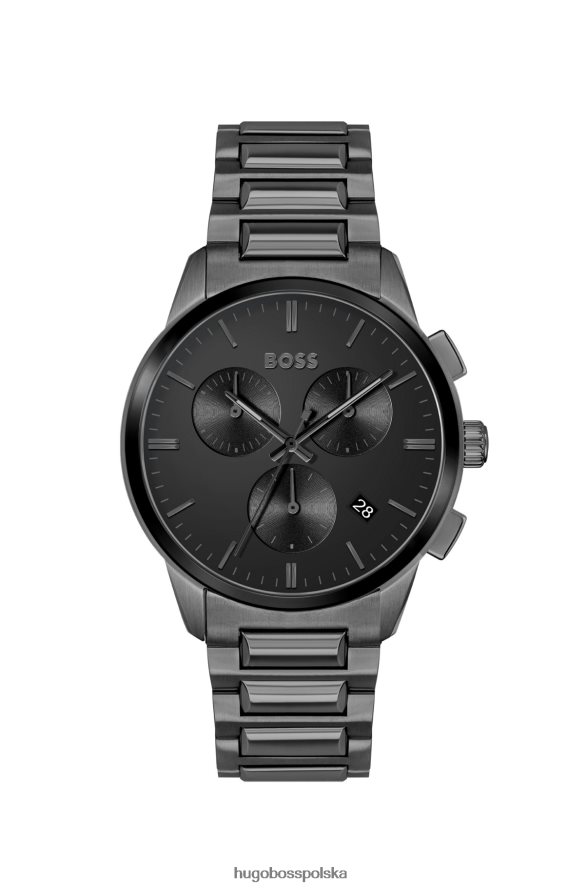 Hugo Boss szary chronograf z bransoletą z ogniwami, dostępny w opakowaniu hugo różne opakowania wstępne R0X0H65143