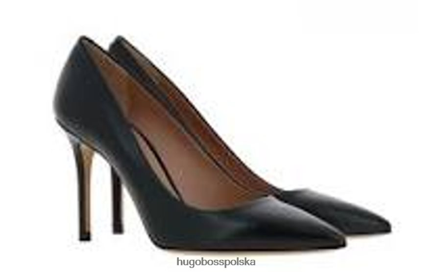 Hugo Boss damska pompa Eddie - 50413146 czarna czarny R0X0H6878