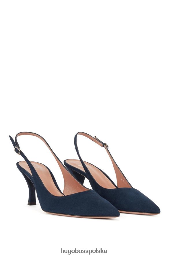 Hugo Boss szpilka bez pięty olivia 50456221 ciemnoniebieski ciemnoniebieski/pastelowozielony/beżowy R0X0H6883