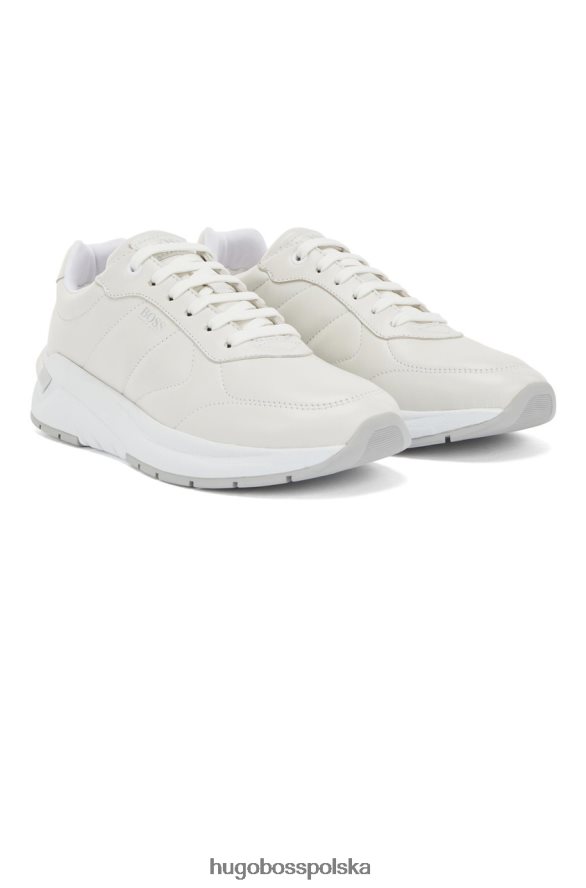 Hugo Boss tenisówka skylar 50459719 biała biały/brązowy R0X0H6879