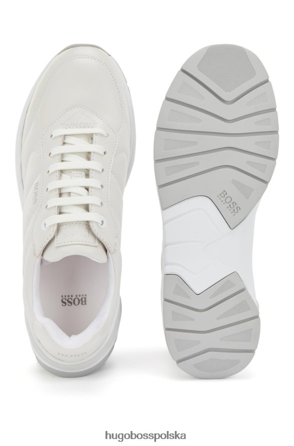 Hugo Boss tenisówka skylar 50459719 biała biały/brązowy R0X0H6879