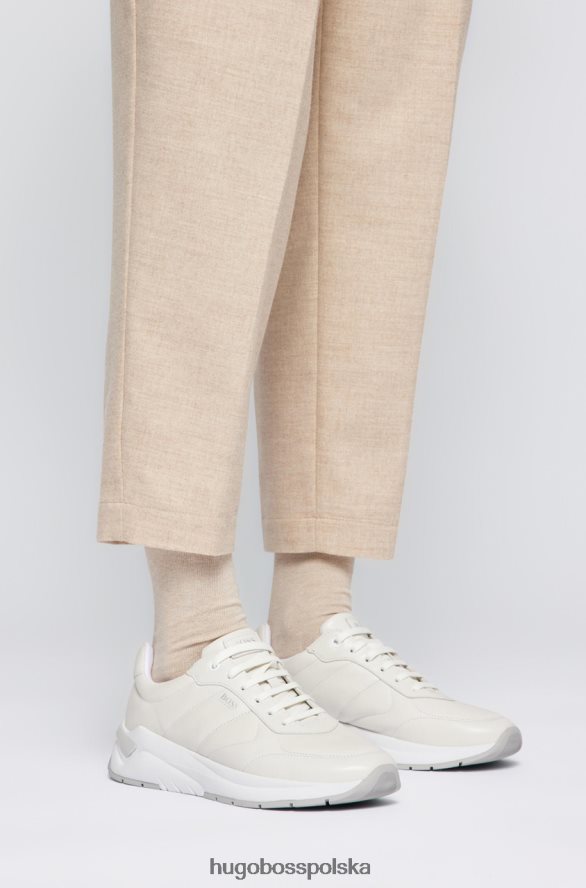 Hugo Boss tenisówka skylar 50459719 biała biały/brązowy R0X0H6879