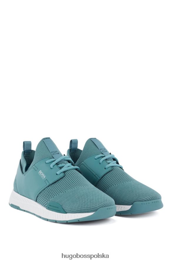 Hugo Boss tenisówki tytanowe 50413169 białe biały/pastelowozielony/pastelowoszary/czerwony R0X0H6884