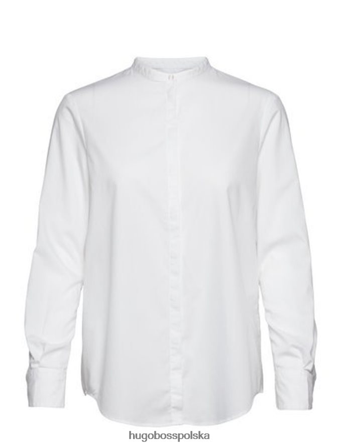 Hugo Boss bluzka c befelize 50463988 biała biały/oliwkowy R0X0H6763