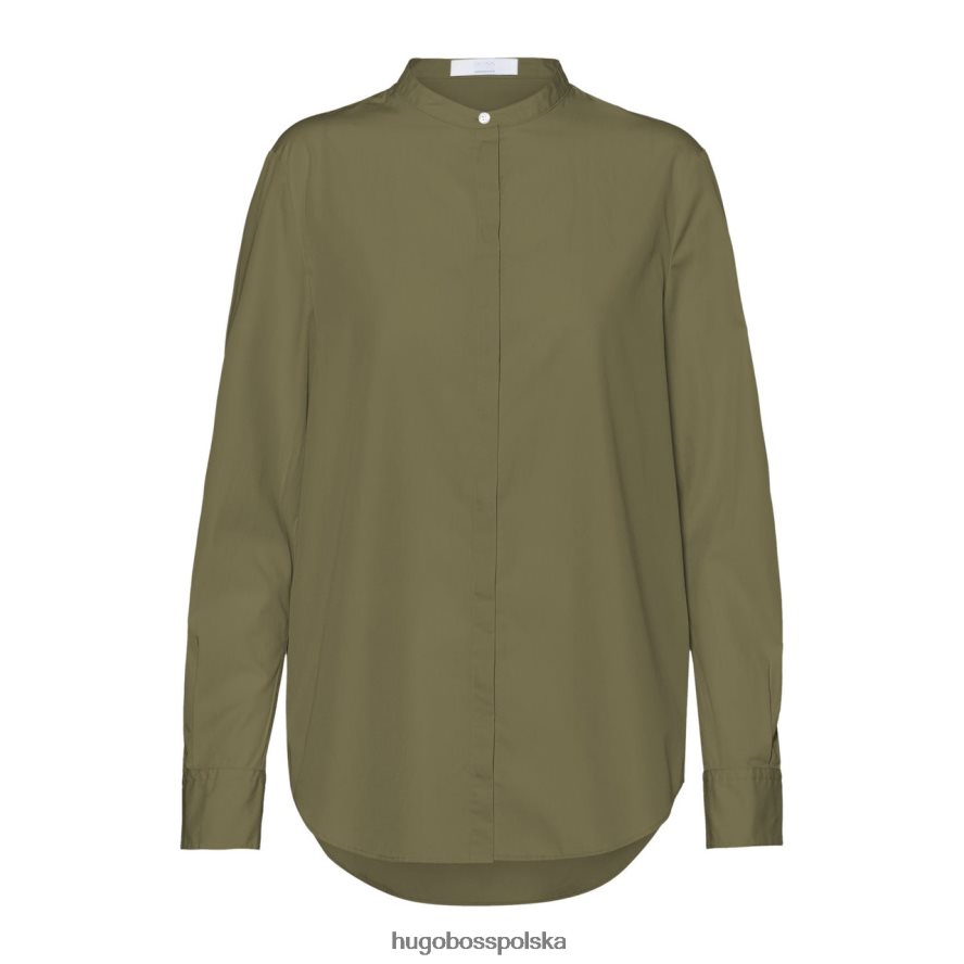 Hugo Boss bluzka c befelize 50463988 biała biały/oliwkowy R0X0H6763