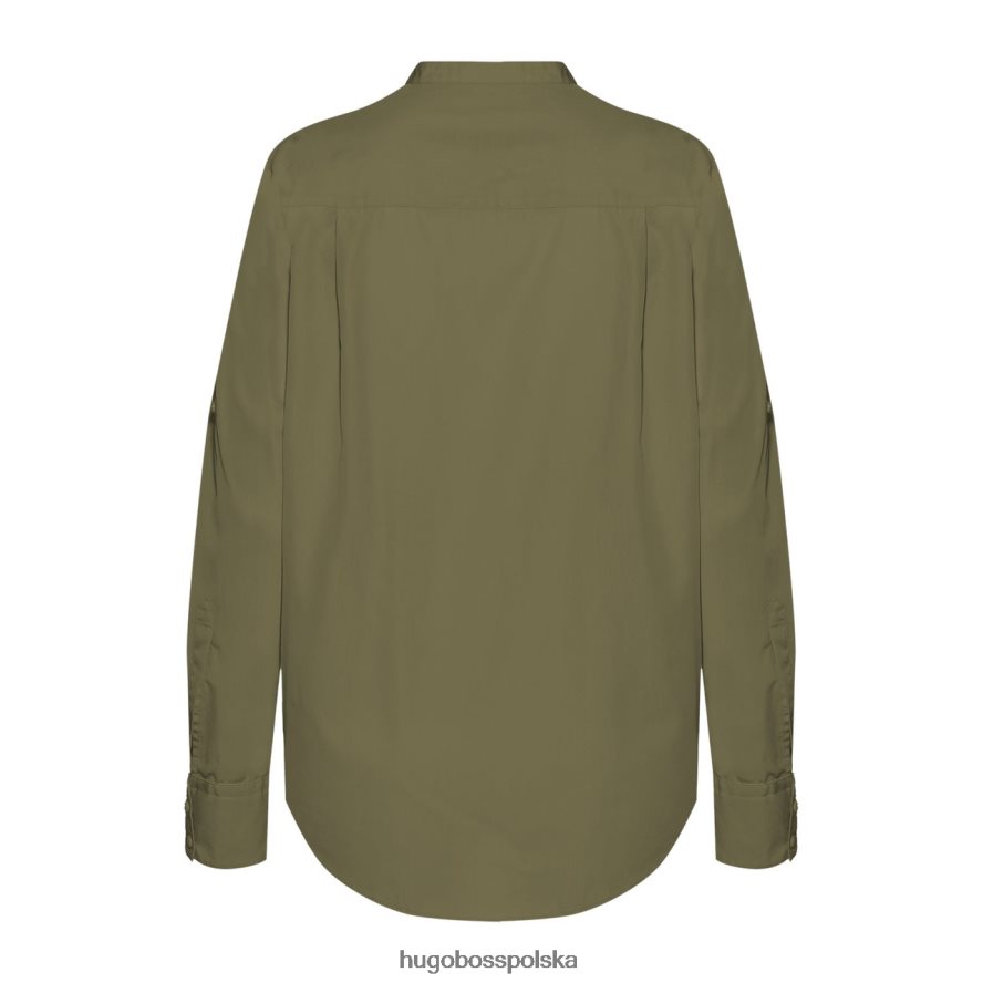 Hugo Boss bluzka c befelize 50463988 biała biały/oliwkowy R0X0H6763