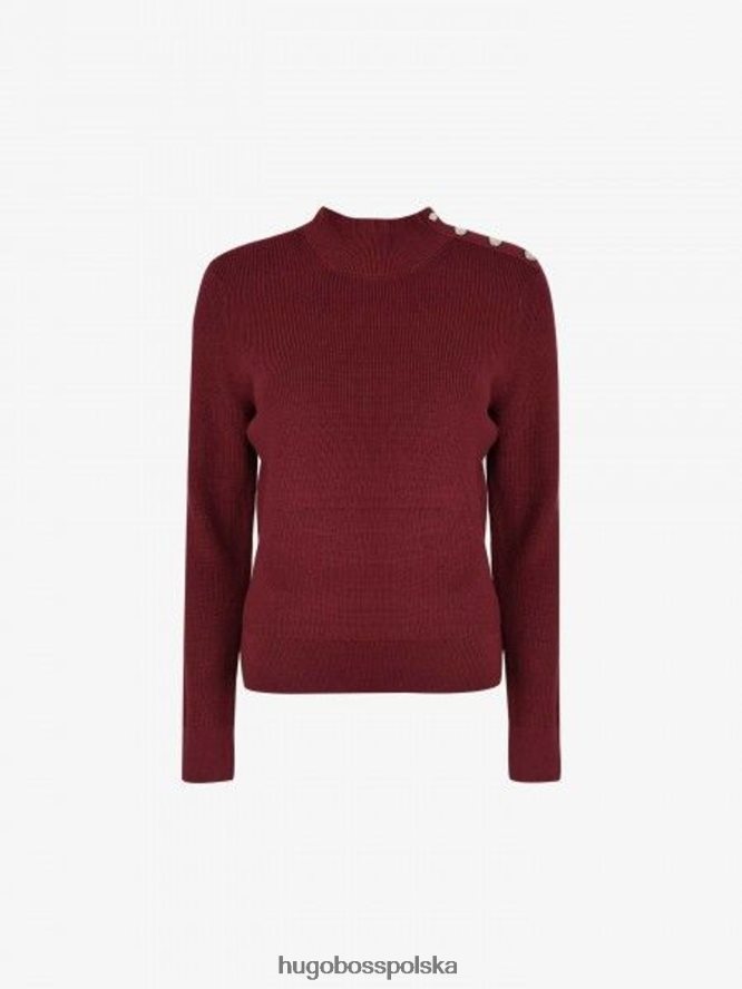 Hugo Boss dzianina c fuani 50459500 wino wino R0X0H6780