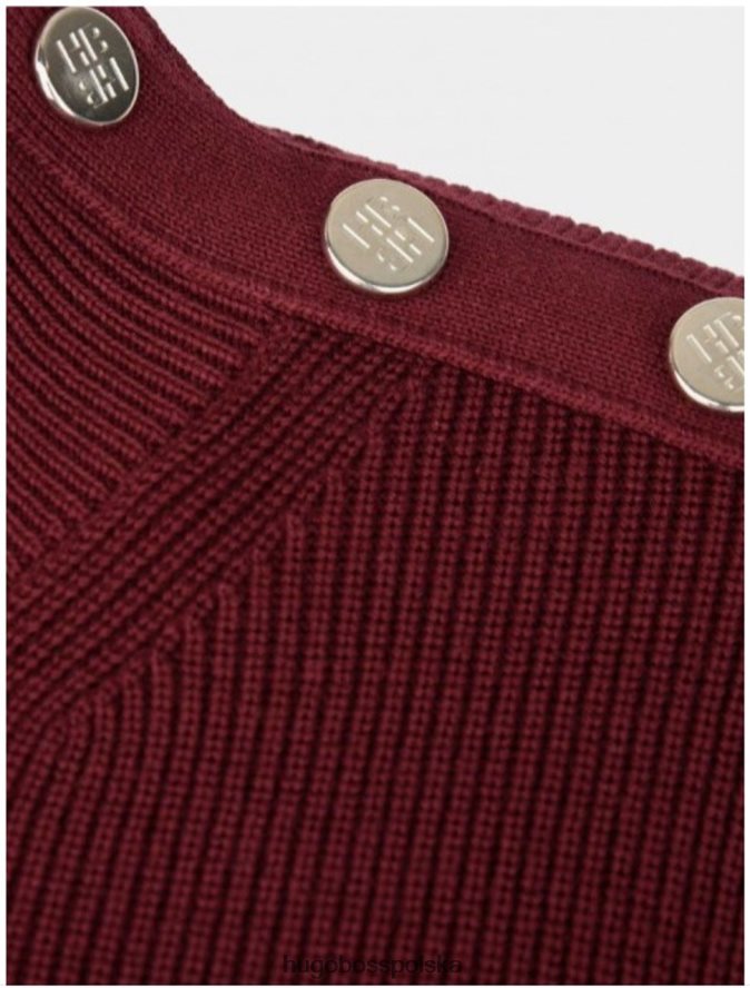 Hugo Boss dzianina c fuani 50459500 wino wino R0X0H6780