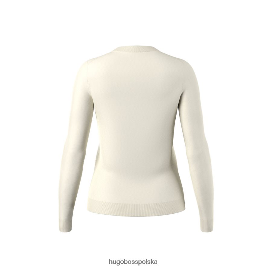 Hugo Boss dzianina fabianne 50463929 biała biały R0X0H6752